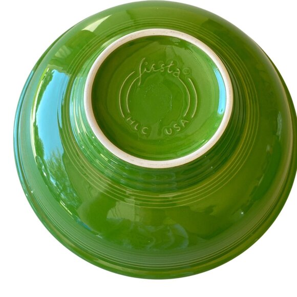 Fiestaware Shamrock Green pedestal serving bowl set of 2 Discontinued vegetables - Picture 5 of 10